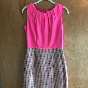 Kate Spade Hot Pink Silk & Tweed Dress